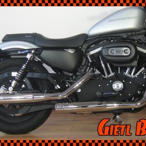 Mechanisch verstellbare Auspuffanlage für Sportster-Modelle chrom