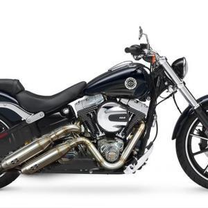 Rainbow-Krümmeranlage für Harley Davidson Softail-Modelle Edelstahl MCJ mechanisch verstellbare Auspuffanlage
