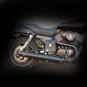 Harley Davidson Street XG 750 mechanisch verstellbare MCJ Auspuffanlage chrom/schwarz