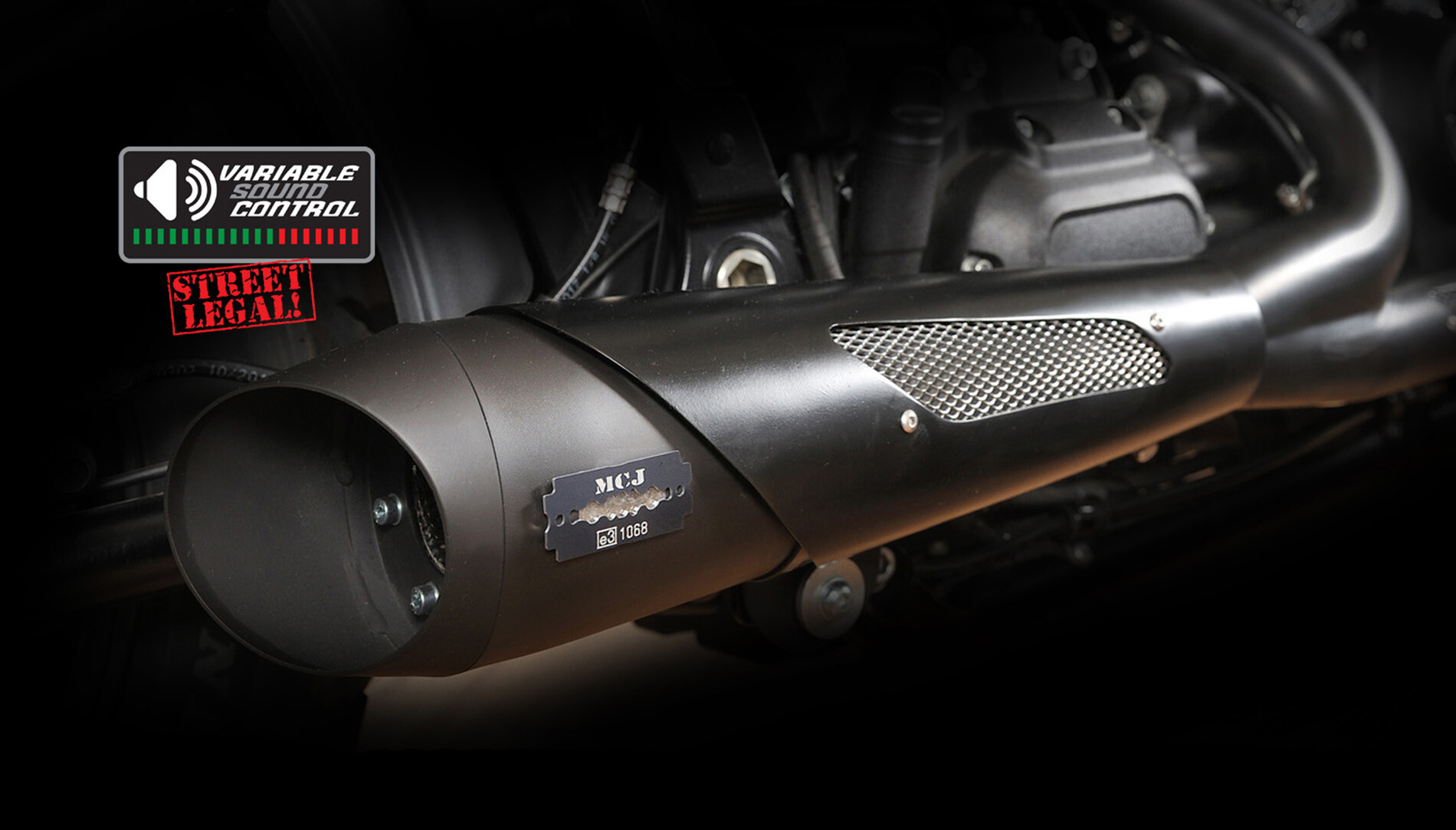 MCJ verstellbare Auspuffanlage für Motorräder