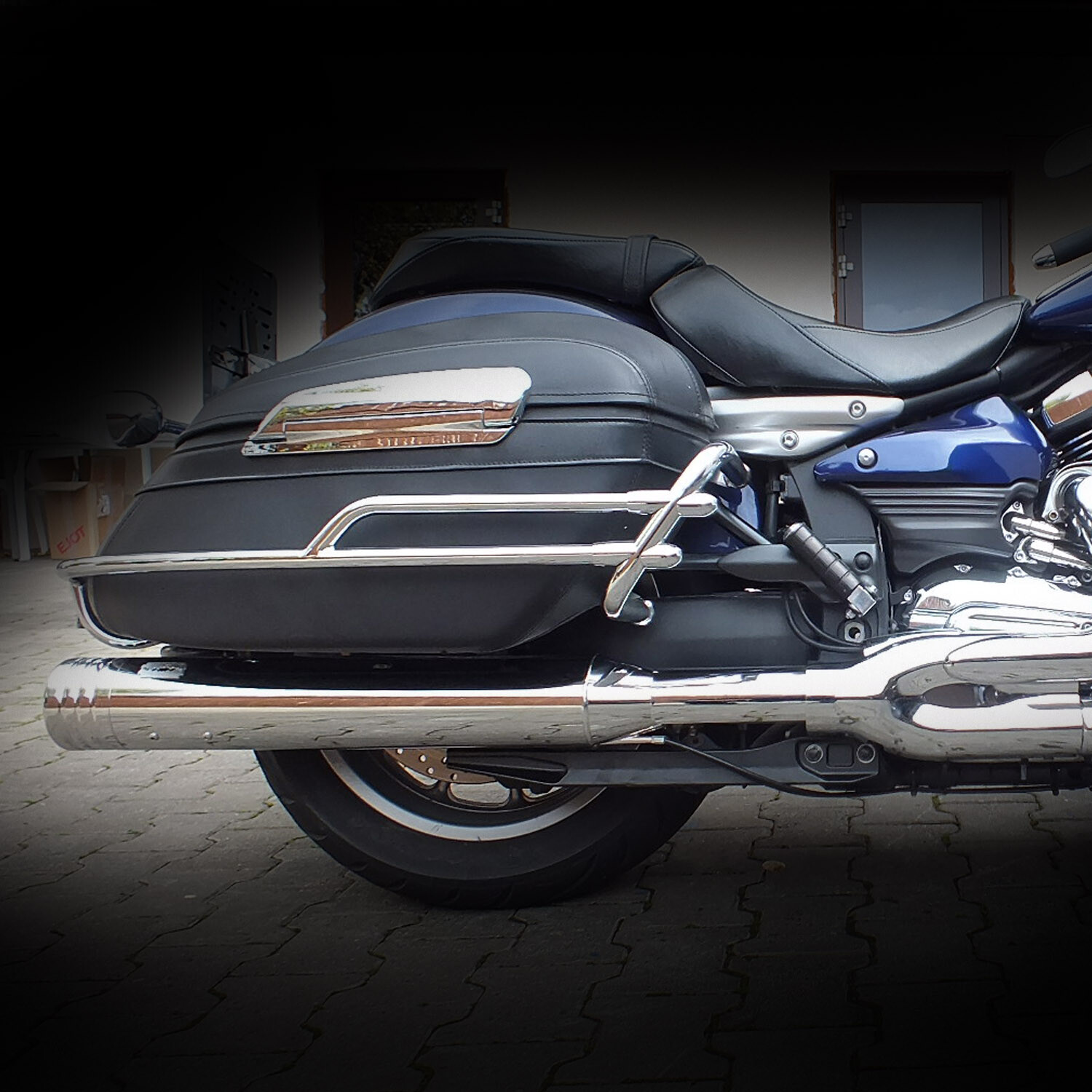 Yamaha XV 1300 mechanisch verstellbare MCJ Auspuffanlage Touring chrom/schwarz