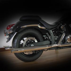 Yamaha XV 950 mechanisch verstellbare MCJ Auspuffanlage incl. Crossover Krümmeranlage chrom/schwarz
