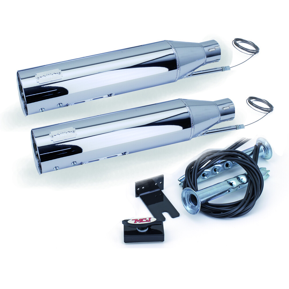 Bigshort Endtöpfe UNI MCJ mechanisch verstellbar schwarz/chrom rechts/links