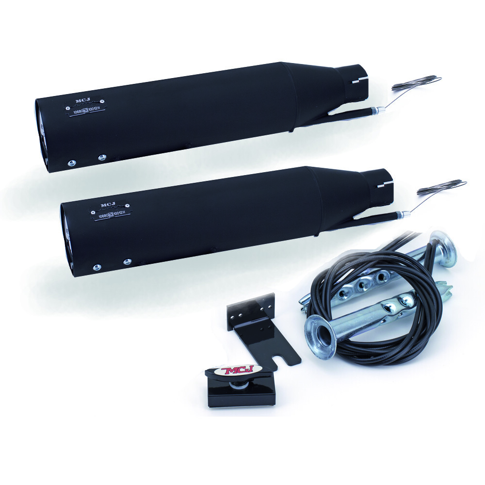 Bigshort Endtöpfe UNI MCJ mechanisch verstellbar schwarz/chrom rechts/links – Bild 3