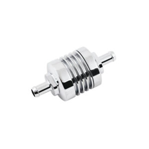 Benzinfilter chrom geriffelt
